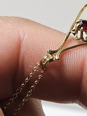 Antique Gold Filled Lavalier Pendant With Vintage 18″ Chain