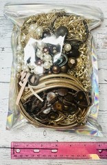 Over 1 Pound Gold Tone Costume Jewelry Lot With All Wearable Items