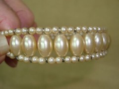 VINTAGE 1970-80’S ERA CREAMY FAUX PEARL CHOKER NECKLACE! 11 1/2″