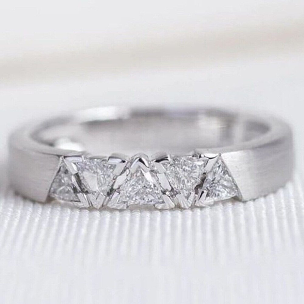 White Diamond 1.50 Ct Art Deco Vintage Wedding Ring 925 Sterling Silver