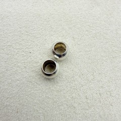 Vintage Sterling Silver 2 Ball Beads Spacer Charms Jewelry Accessories