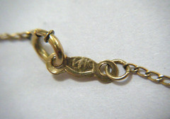 Vintage 60s Solid 14K Yellow & White 14k Gold Filigree Cross Pendant & Chain