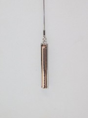 A183-VINTAGE NECKLACE~LARIAT STYLE~SILVER TONE/COPPER~FITS ALL