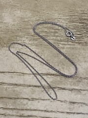 VINTAGE 835 SILVER SIGNED LINK STYLE CHAIN NECKLACE 19”