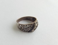 Vintage Ring White stones Sterling Silver 925 test Women Jewelry size 9.5