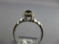 1.52CT DIAMOND AAA SAPPHIRE 14K WHITE GOLD OVAL ROUND & BAGUETTE FRIENDSHIP RING