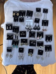 Vintage Costume Jewelry Lot of 25 Pairs of Earrings