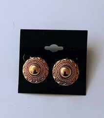 Vintage Nadri Goldtone Earrings Pierced 7/8 Inch