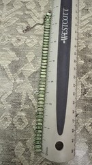 Vintage Pale Green Crystal Bracelet. Delicate Design For Small Wrists 6.75 Inch