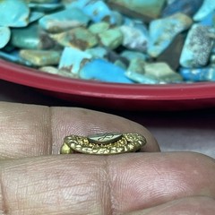 Antique Victorian 10K Yellow Gold Floral Openwork Monogram “S” Oval Brooch Pin
