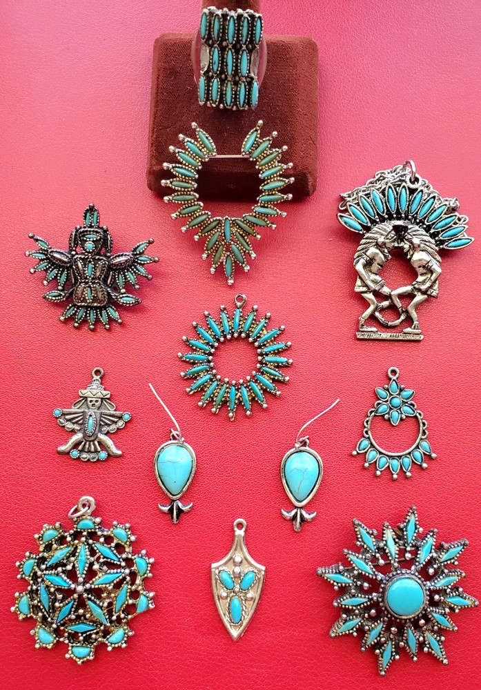 Vintage Southwest Native American Costume Souvenir Wearable Jewelry Lot