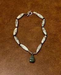 Vintage Stone Bead Necklace Lot Green Boho Tribal Ethnic