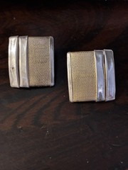 Huge 18K Gold & Sterling Silver Earrings Designer Signed BTP 22.9 Grams