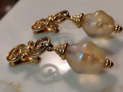 Vintage Ben Amun Gold-Tone Statement Clip-On Earrings