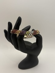 Vintage Ross-Simons 925 Sterling Silver 18K Vermeil Multi Gemstone Bracelet 24g