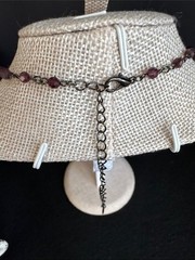 VTG Signed VCLM Victorian Gothic Cross Pendant Necklace Rhinestone Crystal