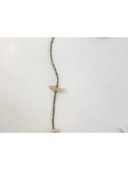Mother of Pearl Accented Clip Fetish Sterling Silver 925 Vintage Necklace – 15″