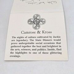 Camrose & Kross Jackie Kennedy Replica Necklace Gold Tone Crystal Box COA