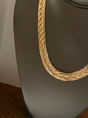 Vintage Good Quality Braided Statement Necklace 16″