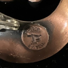 Vintage Bell Trading Post Copper Scroll Pin 2.5 Inches Beautiful Patina Toning