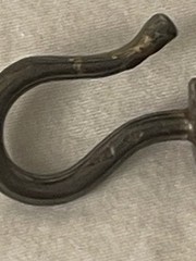 VINTAGE BROWN BRAIDED LEATHER CHOKER WITH PEWTER LIKE METAL LOCK
