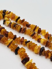 Vintage Baltic Amber Nugget Bead Necklace 22” – 19 Grams