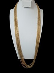 Vintage Goldtone 10 Chain Statement Necklace