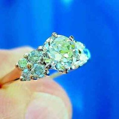 Original EARTH MINED DIAMOND Deco Engagement Ring 14K GOLD Vintage Solitaire S 6