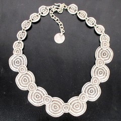 Vintage SERAGLIO Necklace Egyptian Arabic Faux Coin Chain Circle Links Jewelry