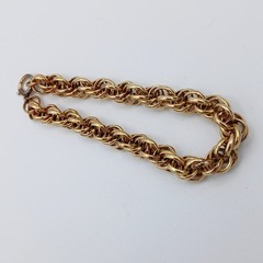 Vintage ~ B.A. Ballou 12K Gold Filled Chunky Curb Link Bracelet ~ 7.5″