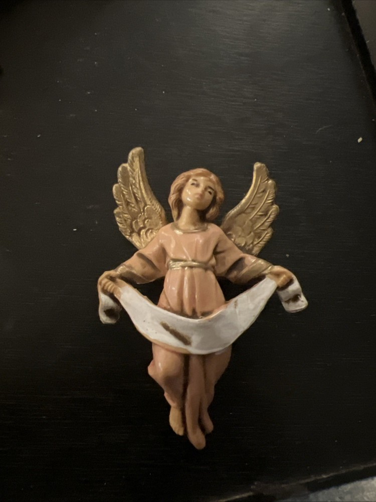 Christmas Angel Brooch. Fontanini. Signed. 1990 Italy
