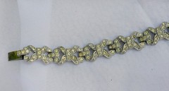 Vintage set of 2 stunning – 1920-1930’s Art Deco paste Open bow tennis bracelet