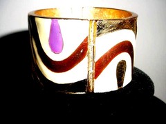 MID CENTURY ORIGINAL SIGNED LANVIN PARIS RUNWAY HAUTE COUTURE BRACELET XLNT!