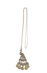Vtg 80s Silver Tone Stunning Peacock Necklace, Bird, Animal, Work, Office,Boho