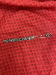 VICTORIAN REVIVAL STYLE STERLING SILVER -GEMS – MARCASITE SLIDE BRACELET