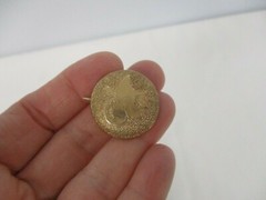 ANTIQUE ESTATE VICTORIAN GOLD FILLED PENDANT BROOCH PIN with IVY LEAF
