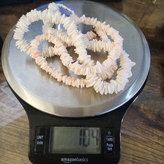 Vintage White Pink Shell Heishe Chip Choker Necklace Lot 2 Puka Clamshell Boho