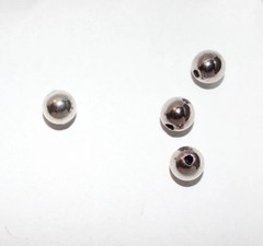 Silver Round Beads Loose from Vintage Necklace Untested Metal