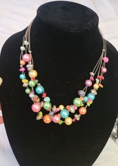 Vtg Lot 10 Costume Fashion Jewelry Quartz Faux Pearl Earrings Necklaces Estate