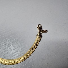 Vintage Lady Remington Signed “LR” Necklace Yellow Gold Plated Floral Design 18″