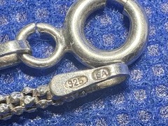 K30 Italy Popcorn 2 mm Chain 925 Silver 16.5“ 43.5cm Necklace VINTAGE 1970s