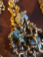 Vintage Mid Century Brutalist Mineral Gemstone Jewelry MCM Statement Necklace