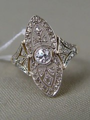 Vintage Art Deco Lab Created Round Cut Diamond Wedding Ring 925 Sterling Silver