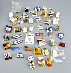 Vintage Tack Tac Hat Pin Lot mix calgary 88 -sports – bowling- advertising