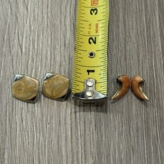Vintage 80s Stud Earrings Set Of 2 Pairs Pierced Fashion Grandmacore Wavy Swirl