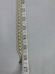 Vintage Simulated Pearl Necklace Signed SHB (Shofel Bros) Champagne Colored￼ D5