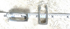 Vintage 925 Sterling Silver Modernist Rectangle Hoop Earrings Geometric Dangle