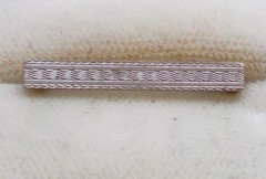 Antique Art Deco Solid 14K Yellow Gold Platinum Top Bar Brooch Pin 14kt