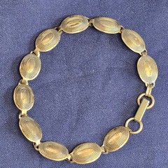 Vtg Sterling Silver Panel Bracelet 6.03g Fine Jewelry 7.25″ Fold Over