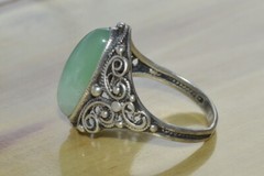 Soviet VTG old Russian Sterling SILVER 875 Ring Size 8 nephritis